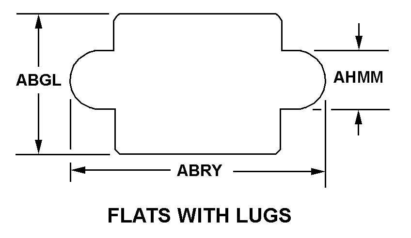 FLATS WITH LUGS style nsn 3110-00-182-6489