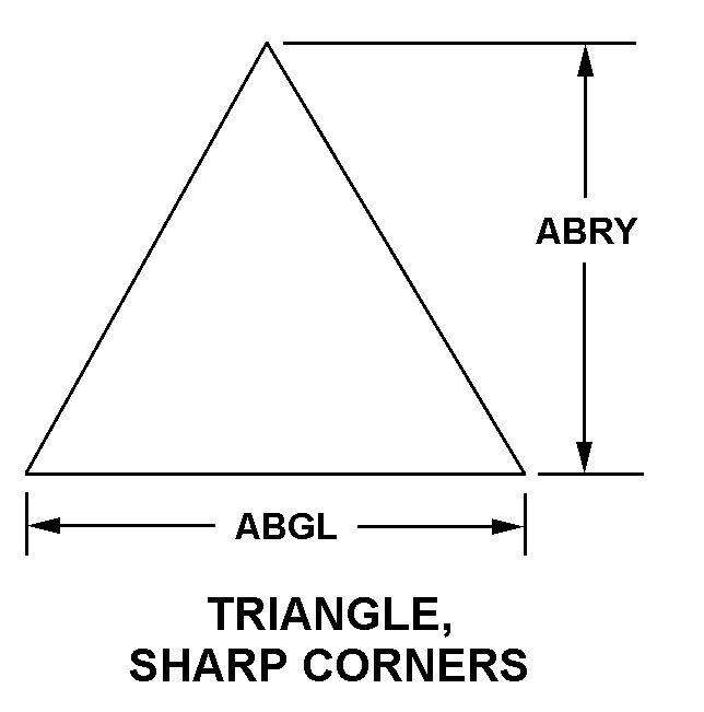 TRIANGLE, SHARP CORNERS style nsn 3110-00-013-4376