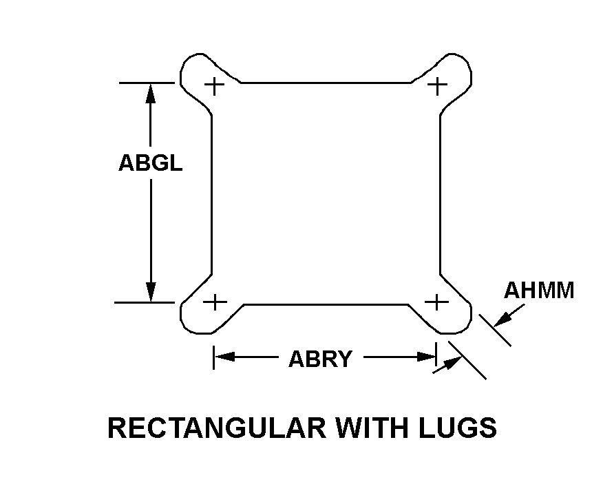 RECTANGULAR WITH LUGS style nsn 3110-01-597-9947