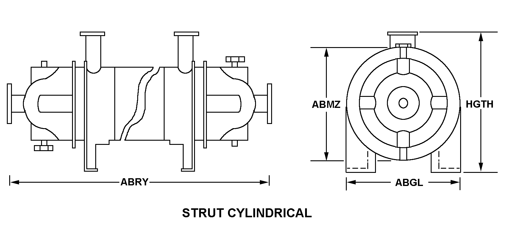 STRUT CYLINDRICAL style nsn 4420-01-434-4309