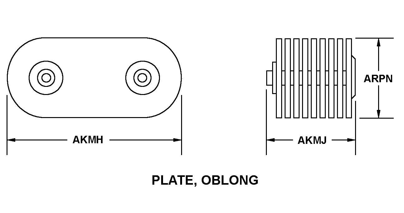 PLATE, OBLONG style nsn 4420-00-202-9476