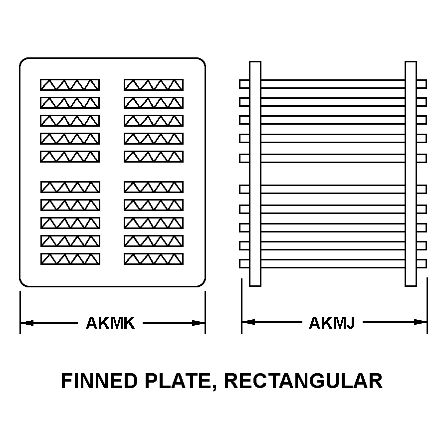 FINNED PLATE, RECTANGULAR style nsn 4420-00-600-5437