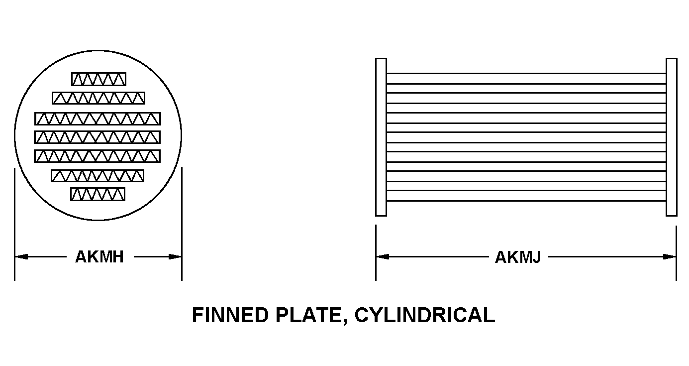 FINNED PLATE, CYLINDRICAL style nsn 4420-01-240-3135