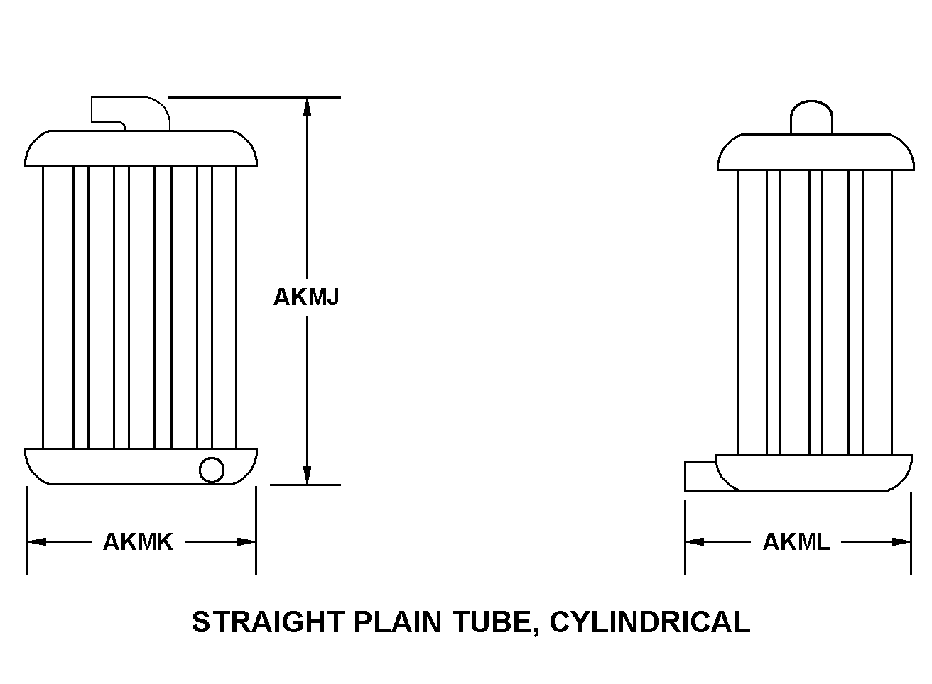 STRAIGHT PLAIN TUBE, CYLINDRICAL style nsn 4420-01-204-1253