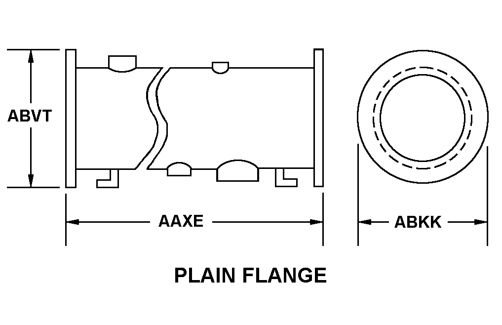 PLAIN FLANGE style nsn 4420-01-134-9618
