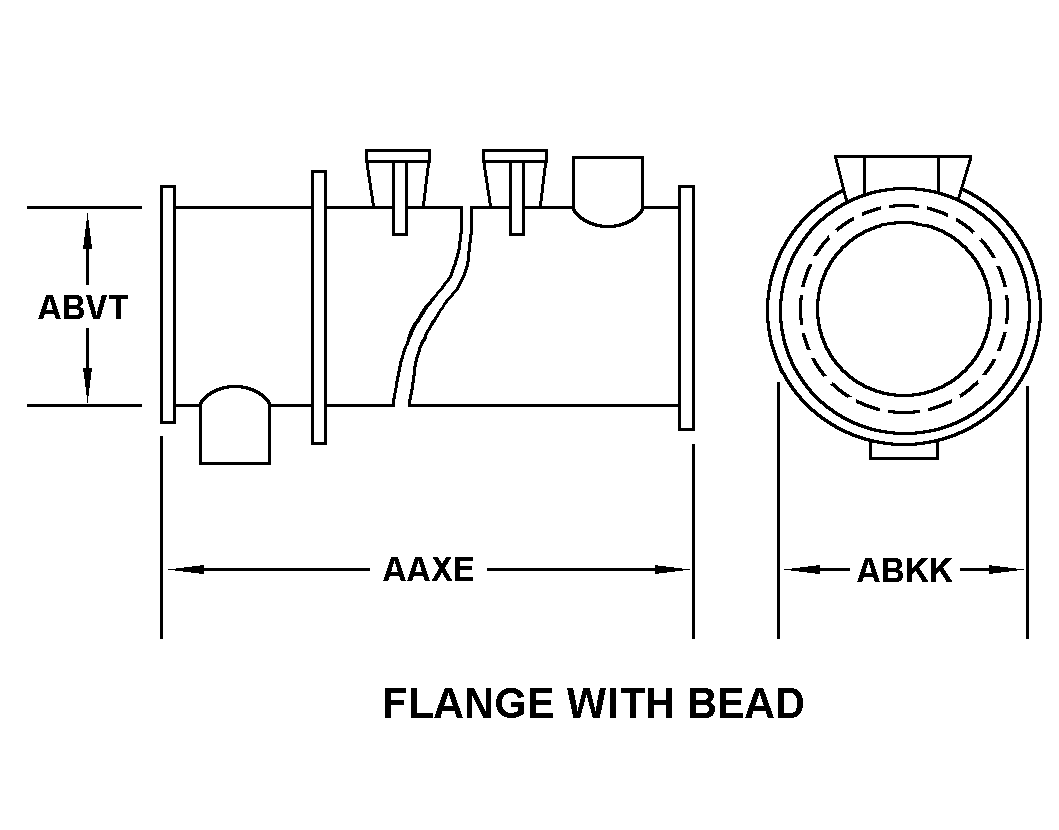 FLANGE WITH BEAD style nsn 4420-01-481-9929