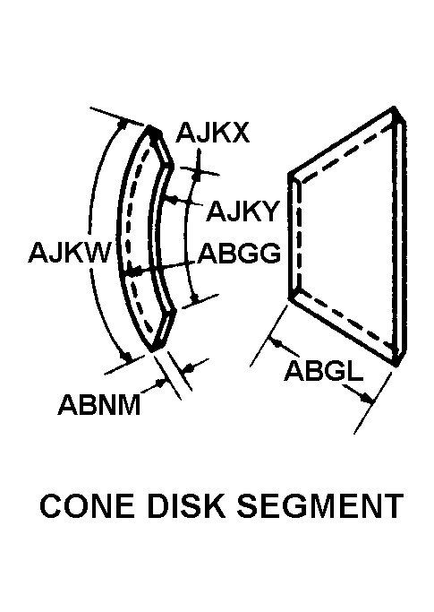 CONE DISK SEGMENT style nsn 3950-00-447-7070