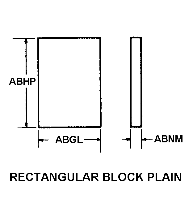 RECTANGULAR BLOCK PLAIN style nsn 2530-00-225-6035