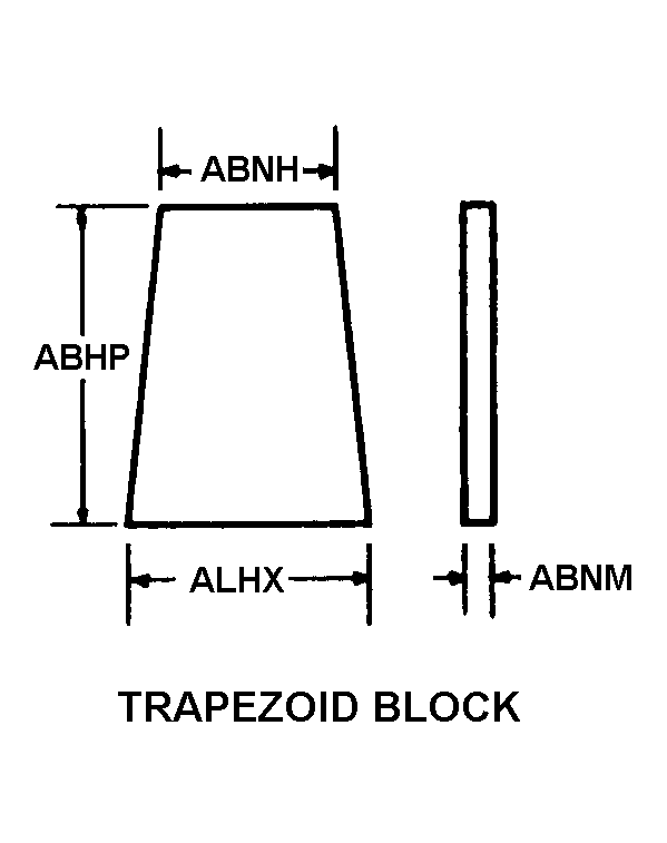 TRAPEZOID BLOCK style nsn 1630-01-009-9412