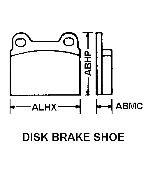 DISK BRAKE SHOE style nsn 2530-01-061-4805