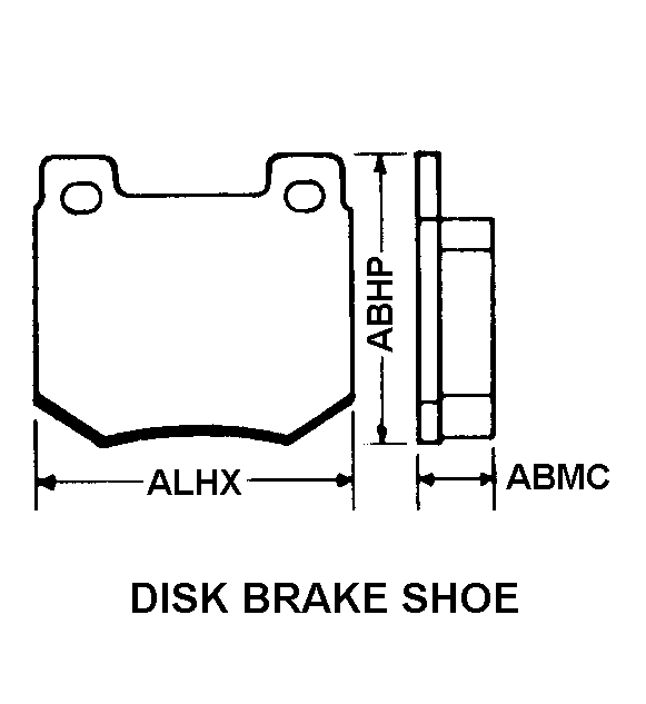 DISK BRAKE SHOE style nsn 2530-01-061-4805