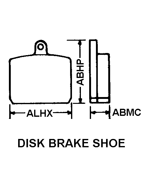 DISK BRAKE SHOE style nsn 2530-01-061-4805