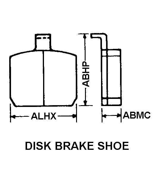 DISK BRAKE SHOE style nsn 2530-01-061-4805