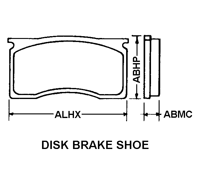 DISK BRAKE SHOE style nsn 2530-01-061-4805