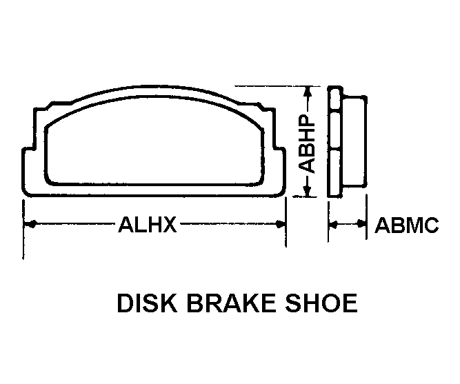 DISK BRAKE SHOE style nsn 2530-01-061-4805