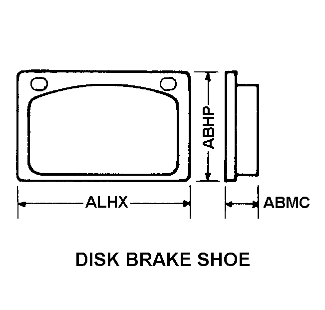 DISK BRAKE SHOE style nsn 2530-01-061-4805