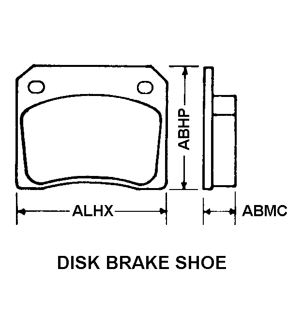 DISK BRAKE SHOE style nsn 2530-01-061-4805