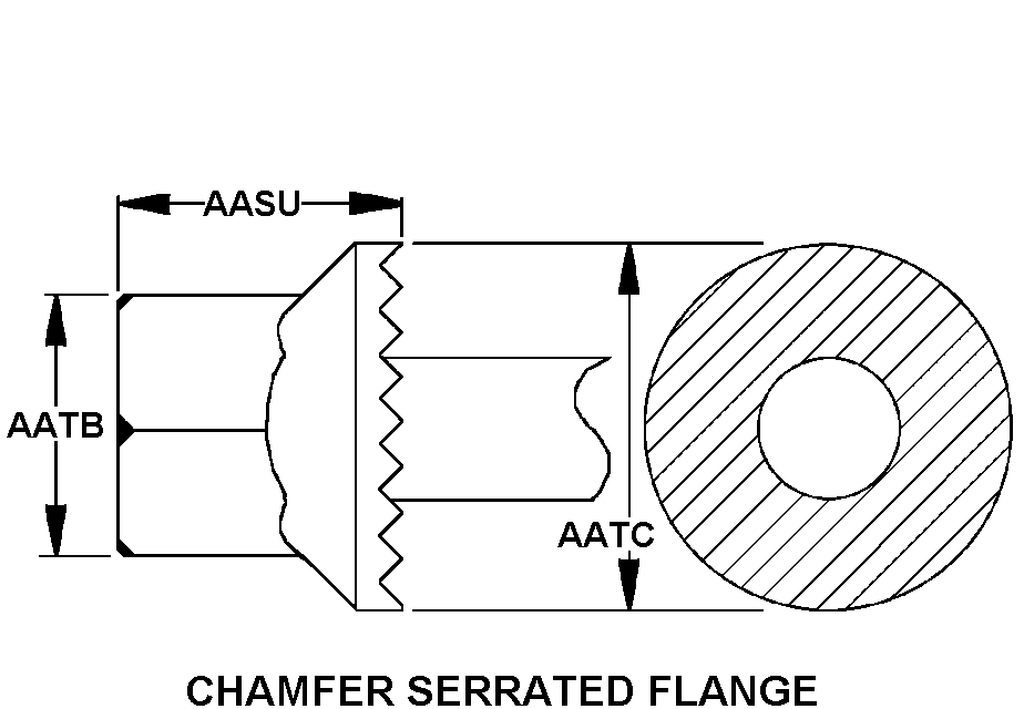 CHAMFER SERRATED FLANGE style nsn 5306-01-556-6439