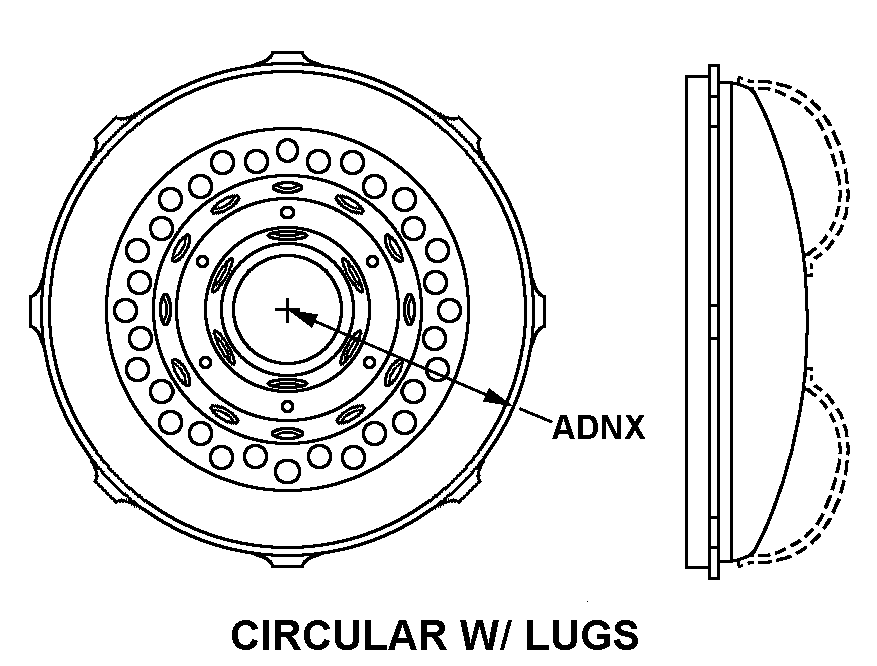 CIRCULAR W/LUGS style nsn 4730-01-503-8042