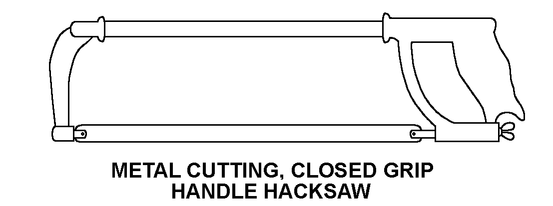 METAL CUTTING, CLOSED GRIP HANDLE HACKSAW style nsn 5110-01-430-8493