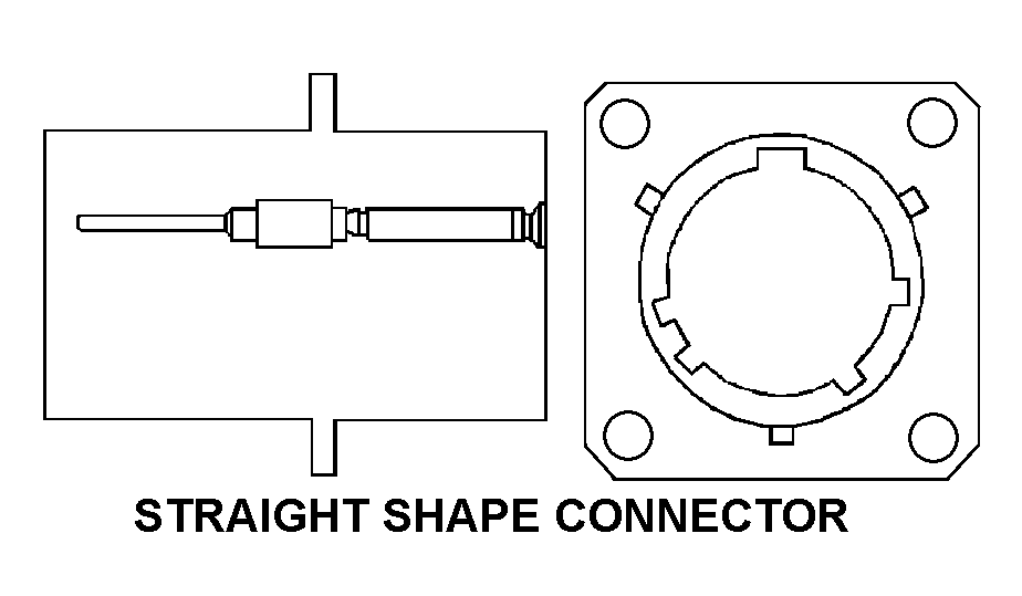 STRAIGHT SHAPE CONNECTOR style nsn 5935-01-612-8615