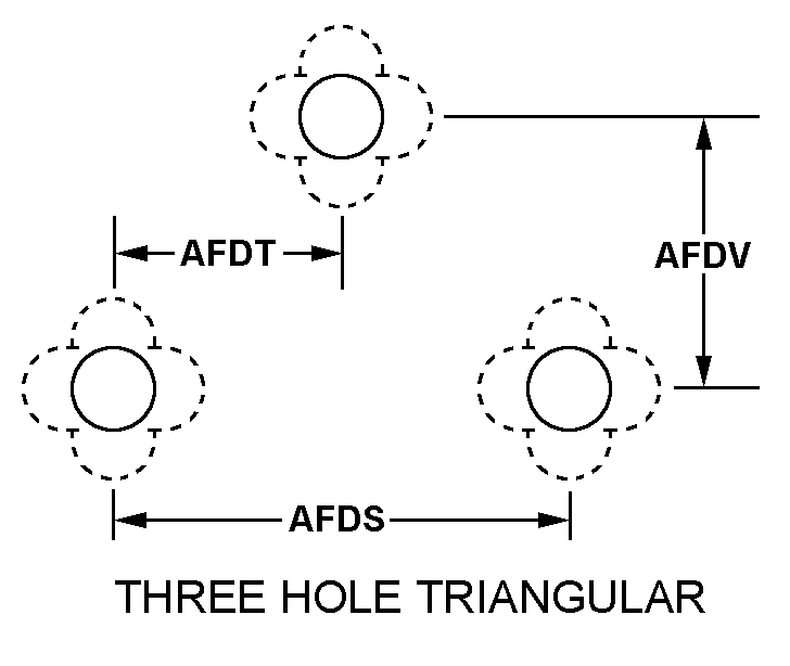 THREE HOLE TRIANGULAR style nsn 2530-00-702-8038