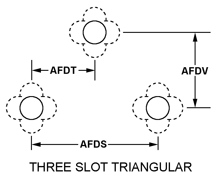 THREE SLOT TRIANGULAR style nsn 2530-00-981-3202