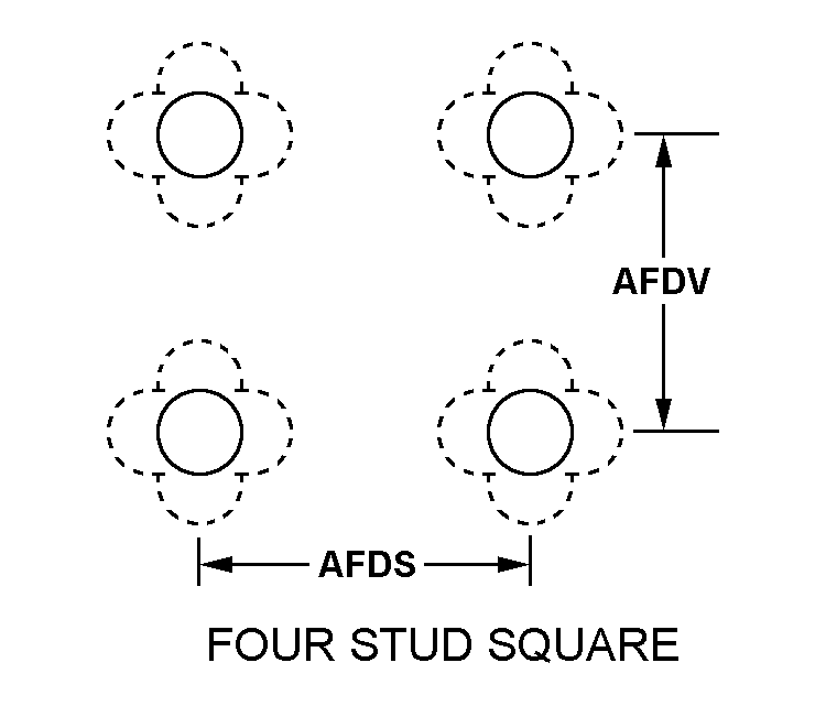 FOUR STUD SQUARE style nsn 3040-00-673-7811