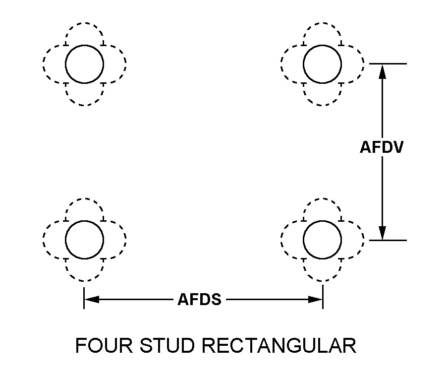 FOUR STUD RECTANGULAR style nsn 2530-00-848-1620