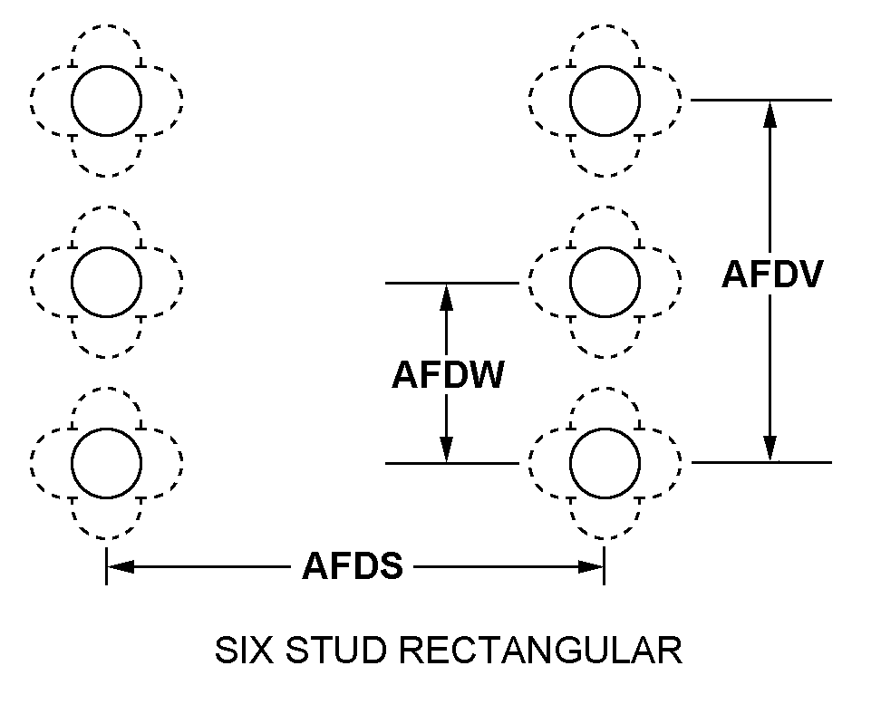 SIX STUD RECTANGULAR style nsn 4310-00-167-8995