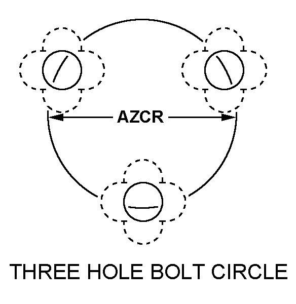 THREE HOLE BOLT CIRCLE style nsn 2530-00-974-9266