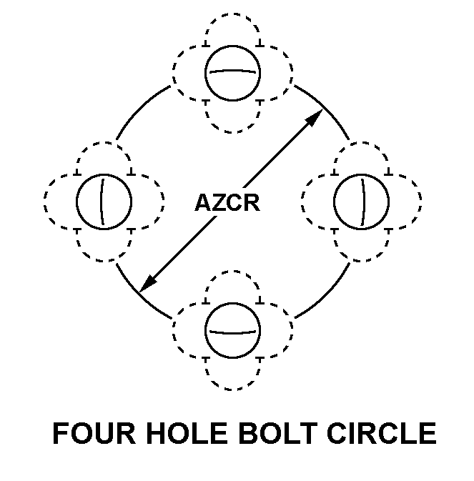 FOUR HOLE BOLT CIRCLE style nsn 3040-01-253-0561