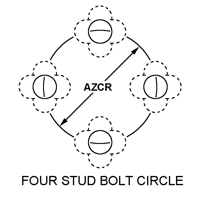 FOUR STUD BOLT CIRCLE style nsn 4810-01-285-8209