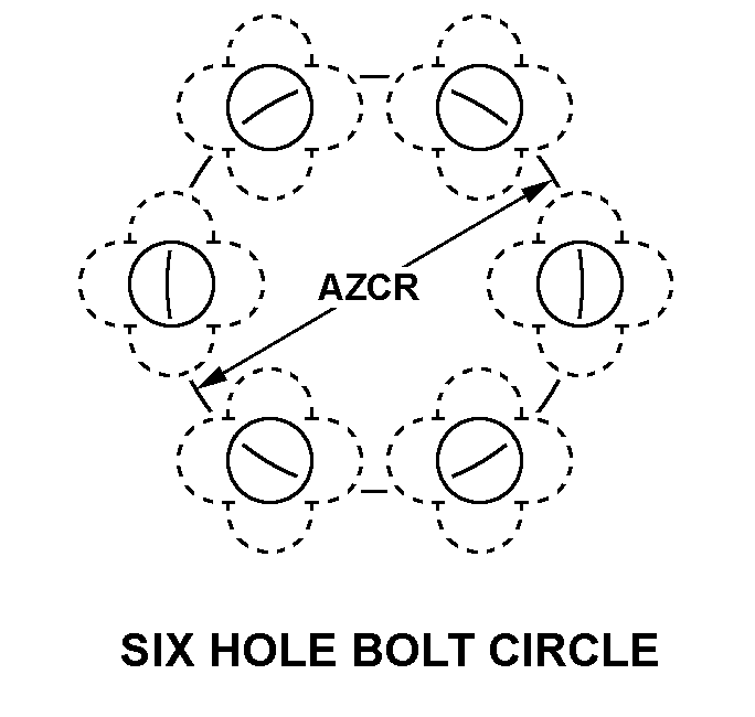 SIX HOLE BOLT CIRCLE style nsn 2995-00-295-2481