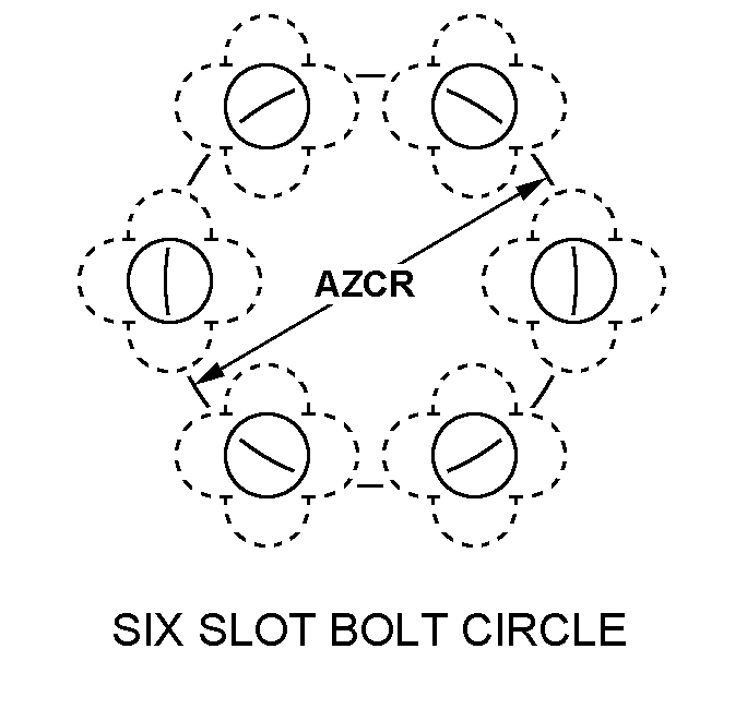 SIX SLOT BOLT CIRCLE style nsn 3040-01-205-0577