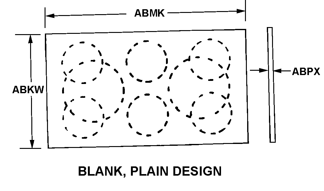BLANK, PLAIN DESIGN style nsn 5975-01-569-0446