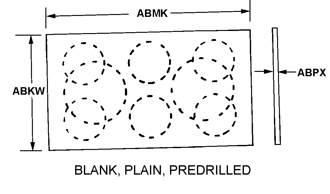 BLANK, PLAIN, PREDRILLED style nsn 5975-01-468-1859