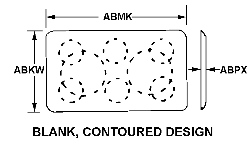 BLANK, CONTOURED DESIGN style nsn 5815-00-325-1891
