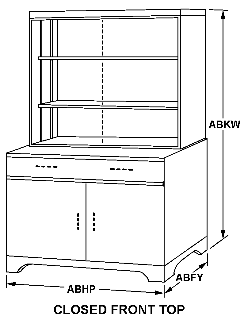 CLOSED FRONT TOP style nsn 7105-00-526-5031