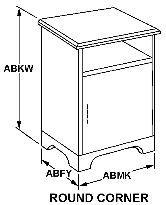 ROUND CORNER style nsn 7110-01-195-6432