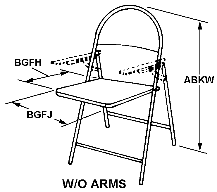 W/O ARMS style nsn 7110-01-137-9175