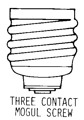 THREE CONTACT MOGUL SCREW style nsn 6240-00-132-5310