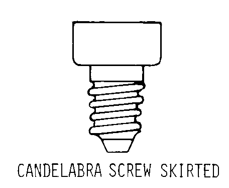 CANDELABRA SCREW SKIRTED style nsn 6240-01-119-3760