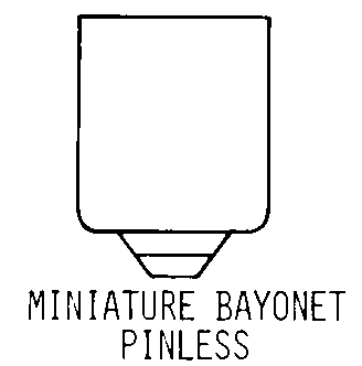 MINIATURE BAYONET PINLESS style nsn 6240-00-033-9593