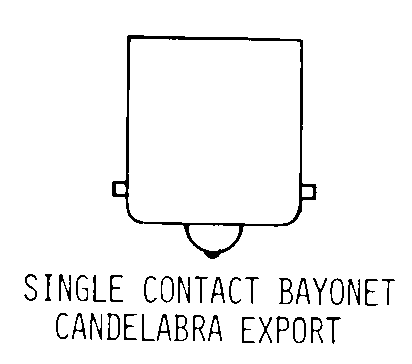 SINGLE CONTACT BAYONET CANDELABRA EXPORT style nsn 6240-01-244-6998