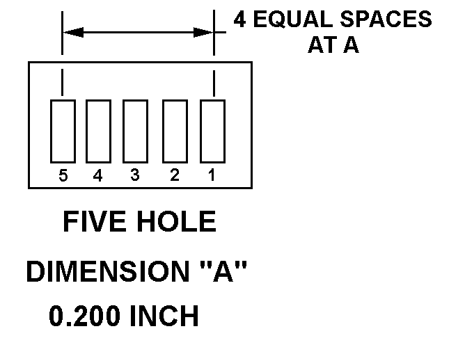 FIVE HOLE DIMENSION 