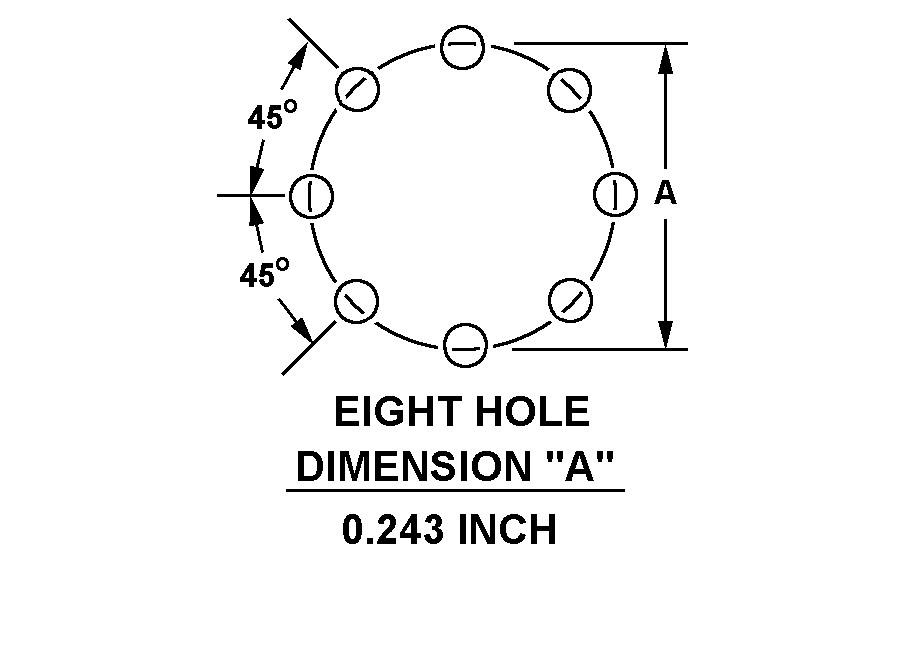 EIGHT HOLE DIMENSION 