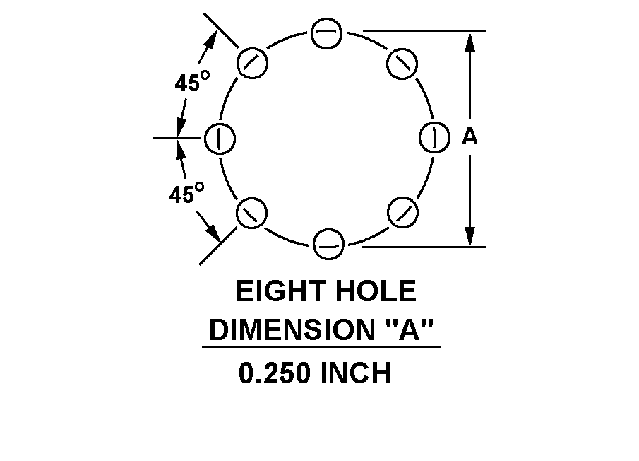 EIGHT HOLE DIMENSION 