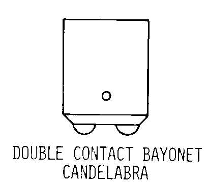DOUBLE CONTACT BAYONET CANDELABRA style nsn 6240-00-924-7522