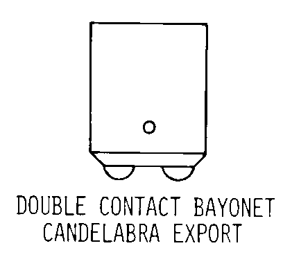 DOUBLE CONTACT BAYONET CANDELABRA EXPORT style nsn 6240-00-995-9975
